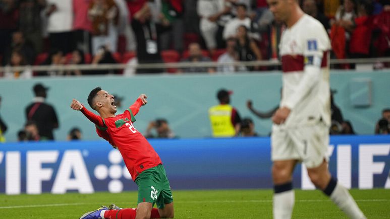  Morocco beats Portugal becoming first African country to reach semi-finals