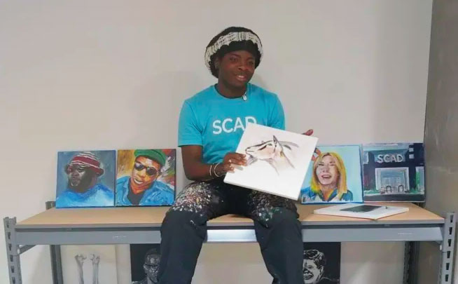  Nigerian Art Student, Chancellor Ahaghotu Breaks Guinness World Record With 100-Hour Painting Marathon
